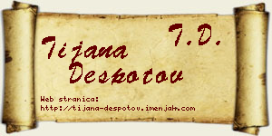 Tijana Despotov vizit kartica